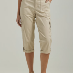 Lee Women Ultra Lux with Flex-to-Go Relaxed Cargo Capri Pioneer Beige Clothing 480T436