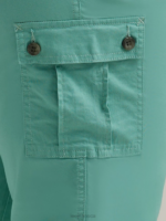 Lee Women Ultra Lux with Flex-To-Go Relaxed Cargo Capri (Plus) Dusty Jade Clothing 480T448 - Image 4