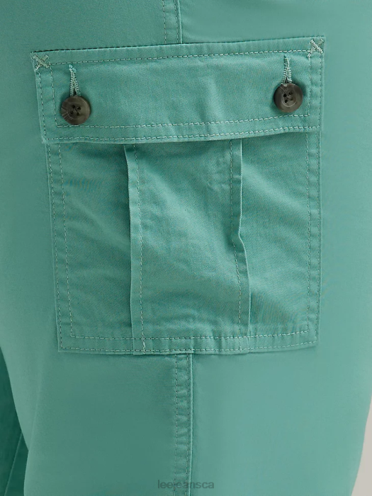Lee Women Ultra Lux with Flex-To-Go Relaxed Cargo Capri (Plus) Dusty Jade Clothing 480T448 - Image 4