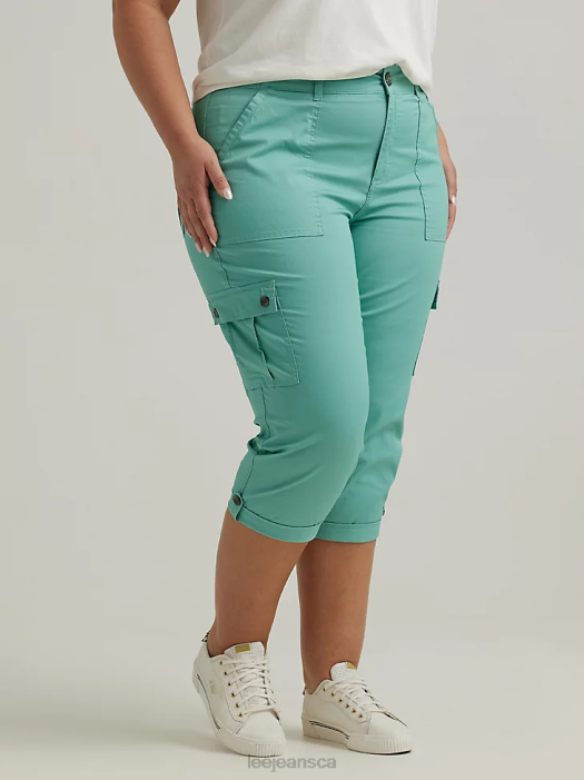 lee_women_ultra_lux_with_flex_to_go_relaxed_cargo_capri_plus_dusty_jade_clothing_480t448.png Lee Women Ultra Lux with Flex-To-Go Relaxed Cargo Capri (Plus) Dusty Jade Clothing 480T448 - Image 1