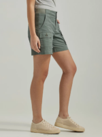 Lee Women Ultra Lux with Flex-to-Go Relaxed Cargo Short Fort Green Clothing 480T250 - Image 3