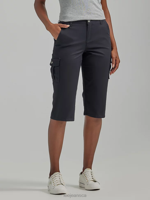 Lee Women Ultra Lux with Flex-to-Go Relaxed Cargo Skimmer Black Clothing 480T430 - Image 1