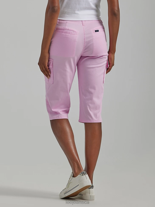 Lee Women Ultra Lux with Flex-to-Go Relaxed Cargo Skimmer Katy Pink Clothing 480T425 - Image 2