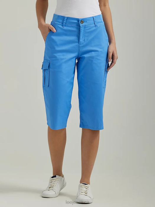 Lee Women Ultra Lux with Flex-to-Go Relaxed Cargo Skimmer New Blue Clothing 480T426 - Image 1