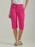 Lee Women Ultra Lux with Flex-to-Go Relaxed Cargo Skimmer Roxie Pink Clothing 480T424