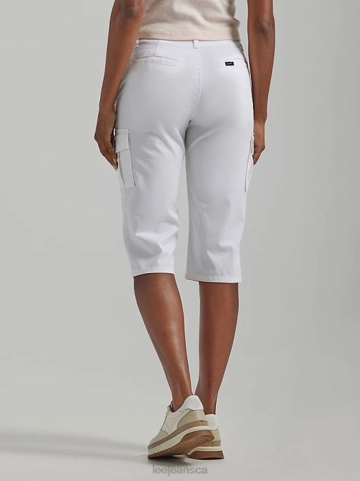 Lee Women Ultra Lux with Flex-to-Go Relaxed Cargo Skimmer White Clothing 480T427 - Image 2