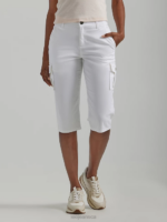 Lee Women Ultra Lux with Flex-to-Go Relaxed Cargo Skimmer White Clothing 480T427