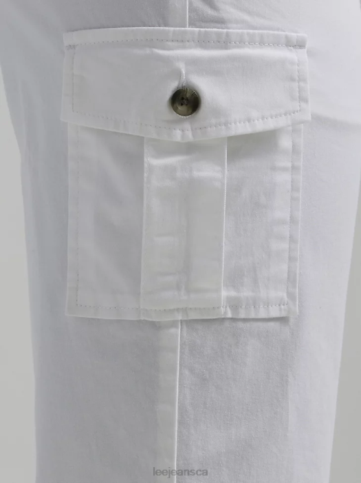 Lee Women Ultra Lux with Flex-to-Go Relaxed Cargo Skimmer White Clothing 480T427 - Image 4