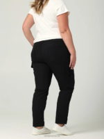 Lee Women Ultra Lux with Flex-to-Go Seamed Cargo Straight Leg Pant (Plus) Unionall Black Clothing 480T233 - Image 2