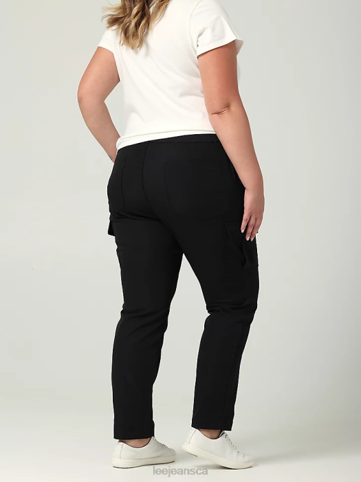Lee Women Ultra Lux with Flex-to-Go Seamed Cargo Straight Leg Pant (Plus) Unionall Black Clothing 480T233 - Image 2