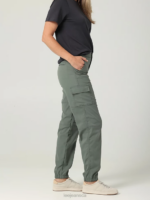 Lee Women Ultra Lux with Flex-to-Go Single Pocket Cargo Jogger Pant (Petite) Fort Green Clothing 480T234 - Image 3