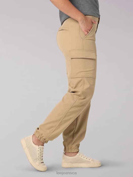 Lee Women Ultra Lux with Flex-to-Go Single Pocket Cargo Jogger Pant Sand Clothing 480T236 - Image 2