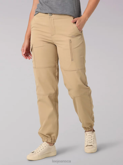 Lee Women Ultra Lux with Flex-to-Go Single Pocket Cargo Jogger Pant Sand Clothing 480T236
