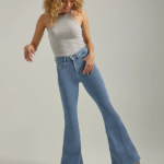 Lee Women Vintage Modern High Rise Ever Fit Flare Jean Mid Stone Clothing 480T144
