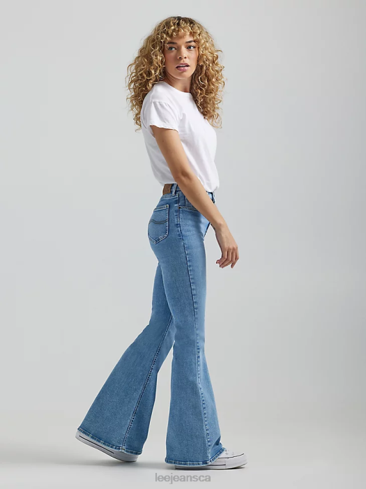 Lee Women Vintage Modern High Rise Ever Fit Flare Jean Rushing In Light Clothing 480T143 - Image 3