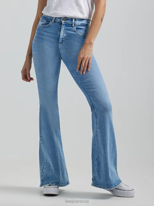 Lee Women Vintage Modern High Rise Ever Fit Flare Jean Rushing In Light Clothing 480T143 - Image 4