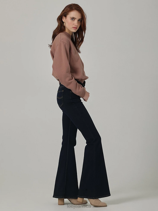 Lee Women Vintage Modern High Rise Ever Fit Flare Jean Winter Night Clothing 480T145 - Image 3