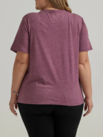Lee Women Wildly Grateful Graphic Tee(Plus) Boysenberry Clothing 480T341 - Image 2