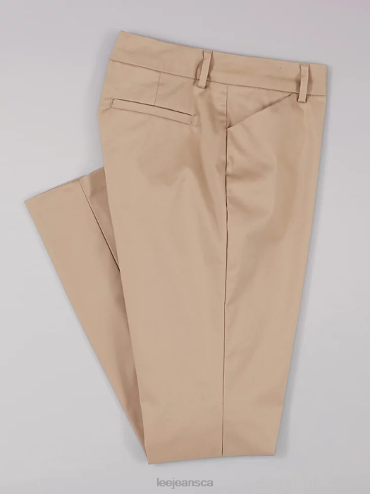 Lee Women Wrinkle Free Relaxed Fit Straight Leg Pant (Petite) Flax Clothing 480T218 - Image 4