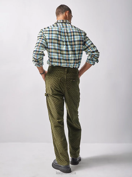 Lee x The Brooklyn Circus Men Corduroy Carpenter Pant Kale Clothing 480T831 - Image 2