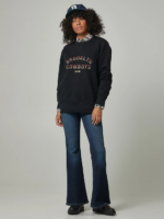 Lee x The Brooklyn Circus Men Cowboys Graphic Sweatshirt Black Clothing 480T959 - Image 2