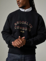 Lee x The Brooklyn Circus Men Cowboys Graphic Sweatshirt Black Clothing 480T959 - Image 4