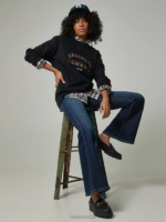 Lee x The Brooklyn Circus Men Cowboys Graphic Sweatshirt Black Clothing 480T959 - Image 9
