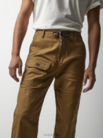 Lee x The Brooklyn Circus Men Drawstring Supply Pant Dark Khaki Clothing 480T833 - Image 5