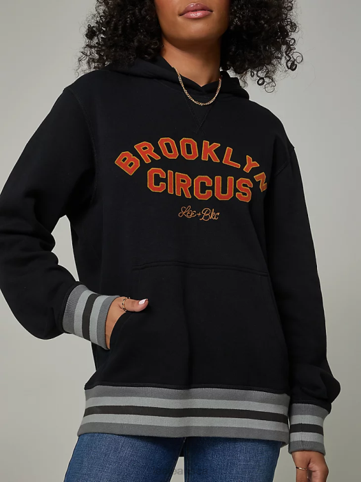Lee x The Brooklyn Circus Men Graphic Hoodie Black Clothing 480T958 - Image 8