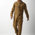 Lee x The Brooklyn Circus Men Herringbone Pleated Union-All Dark Khaki Clothing 480T1154