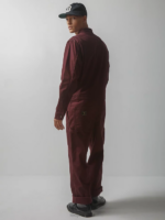 Lee x The Brooklyn Circus Men Herringbone Pleated Union-All Velvet Beet Clothing 480T1152 - Image 2