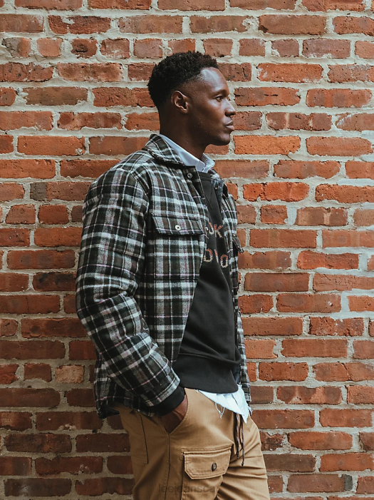 Lee x The Brooklyn Circus Men Quilted Working West Overshirt White Smoke/Union-All Black Clothing 480T938 - Image 2