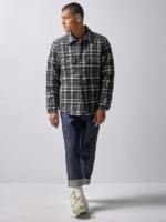 Lee x The Brooklyn Circus Men Quilted Working West Overshirt White Smoke/Union-All Black Clothing 480T938