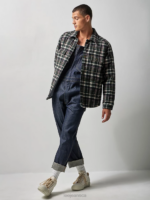 Lee x The Brooklyn Circus Men Quilted Working West Overshirt White Smoke/Union-All Black Clothing 480T938 - Image 5