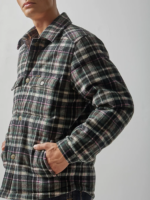 Lee x The Brooklyn Circus Men Quilted Working West Overshirt White Smoke/Union-All Black Clothing 480T938 - Image 7