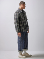 Lee x The Brooklyn Circus Men Quilted Working West Overshirt White Smoke/Union-All Black Clothing 480T938 - Image 8