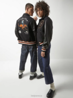 Lee x The Brooklyn Circus Men Varsity Jacket Black Clothing 480T1144
