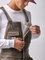 Lee x The Brooklyn Circus Men Whizit Zip Overall Brown Selvedge Clothing 480T704 - Image 4