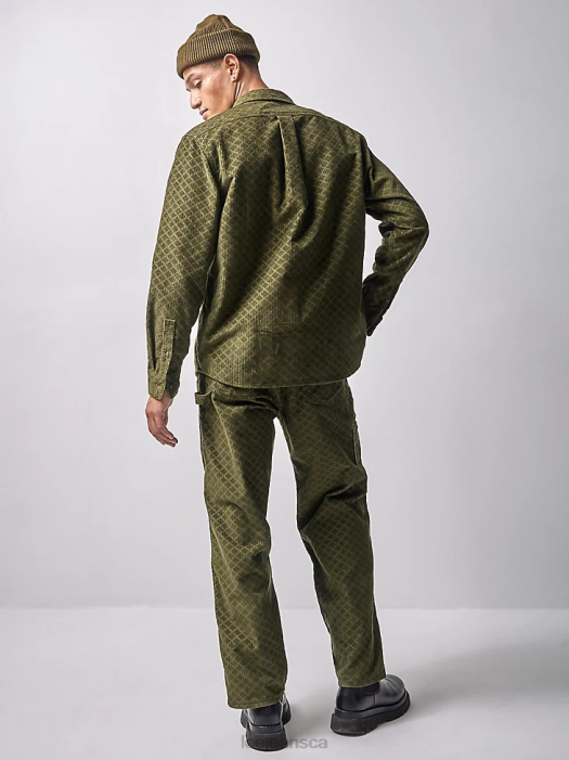 Lee x The Brooklyn Circus Men Working West Corduroy Button Down Shirt Kale Clothing 480T939 - Image 2