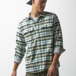 Lee x The Brooklyn Circus Men Working West Plaid Button Down Shirt Sea Glass Plaid Clothing 480T937